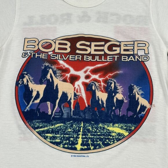 Vintage 80’s Bob Seger & The Silver Bullet Band Ringer T Shirt - Picture 3 of 7